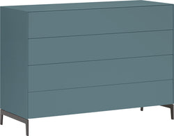 LUX Kommode - Mittelblau / B: 120.0 cm x T: 46.0 cm x H: 86.5 cm
