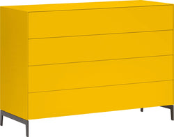 LUX Commode - Jaune / L: 120.0 cm x P: 46.0 cm x H: 86.5 cm