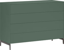 LUX Commode - Vert / L: 120.0 cm x P: 46.0 cm x H: 86.5 cm