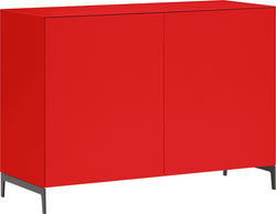 Buffet LUX - Rouge / L: 120.0 cm x P: 46.0 cm x H: 86.5 cm