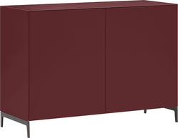 Buffet LUX - rouge foncé / L: 120.0 cm x P: 46.0 cm x H: 86.5 cm