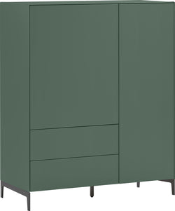 LUX Highboard - Grün / B: 100.0 cm x T: 46.0 cm x H: 123.5 cm