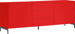 LUX Lowboard - Rot / B: 180.0 cm x T: 46.0 cm x H: 68.0 cm