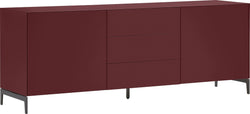 LUX Lowboard - Dunkelrot / B: 180.0 cm x T: 46.0 cm x H: 68.0 cm