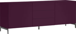 LUX Lowboard - Aubergine / B: 180.0 cm x T: 46.0 cm x H: 68.0 cm