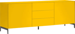 LUX Lowboard - Gelb / B: 180.0 cm x T: 46.0 cm x H: 68.0 cm