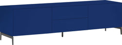 LUX Lowboard - Blau / B: 180.0 cm x T: 46.0 cm x H: 49.5 cm