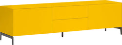 LUX Lowboard - Gelb / B: 180.0 cm x T: 46.0 cm x H: 49.5 cm