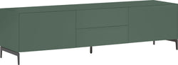 LUX Buffet bas - Grün / L: 180.0 cm x P: 46.0 cm x H: 49.5 cm