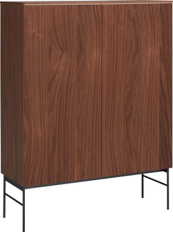 TILL Highboard - Nussbaum / B: 112.0 cm x T: 41.0 cm x H: 146.4 cm