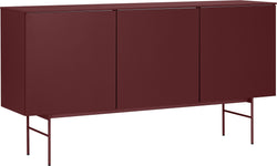 Credenza TILL - Rosso scuro / L: 168.0 cm x P: 41.0 cm x A: 88.8 cm
