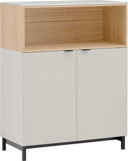 Highboard - Taupe / B: 84.0 cm x T: 40.0 cm x H: 124.7 cm