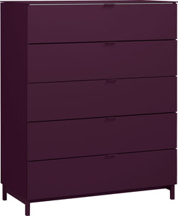TILL Kommode - Aubergine / B: 84.0 cm x T: 41.0 cm x H: 106.0 cm
