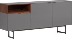 Sideboard - Mittelgrau / B: 140.0 cm x T: 40.0 cm x H: 82.6 cm