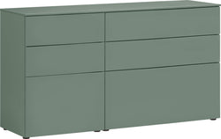 Sideboard - Grün / B: 140.0 cm x T: 40.0 cm x H: 76.8 cm