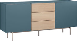 TILL Sideboard - Dunkelblau / B: 168.0 cm x T: 41.0 cm x H: 77.0 cm