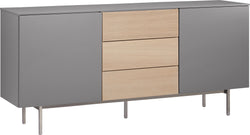 Credenza TILL - Grigio medio / L: 168.0 cm x P: 41.0 cm x A: 77.0 cm