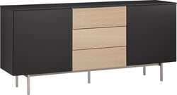 TILL Sideboard - Schwarzgrau / B: 168.0 cm x T: 41.0 cm x H: 77.0 cm