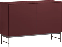 TILL Sideboard - Dunkelrot / B: 112.0 cm x T: 41.0 cm x H: 78.3 cm