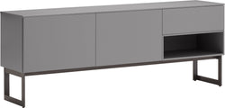 TILL Lowboard - Mittelgrau / B: 168.0 cm x T: 41.0 cm x H: 64.6 cm