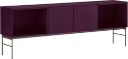 TILL Lowboard - Aubergine / B: 196.0 cm x T: 41.0 cm x H: 69.6 cm