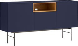 Buffet TILL - Bleu nuit / L: 168.0 cm x P: 41.0 cm x H: 88.8 cm