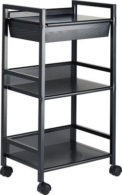 CAMPBELL Chariot - Noir / L: 40.0 cm x P: 28.0 cm x H: 71.5 cm