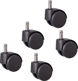 Jeu de roulettes à arrêt de sécurité pour tapis 10 mm Set de roulettes pour tapis - Noir / P: 6.5 cm x H: 7.8 cm