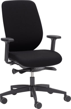 Giroflex 353 con schienale imbottito Sedia da ufficio - Nero / L: 69.0 cm x P: 70.0 cm x A: 114.0 cm