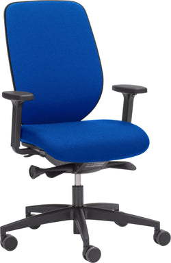 Giroflex 353 con schienale imbottito Sedia da ufficio - Blu / L: 69.0 cm x P: 70.0 cm x A: 114.0 cm
