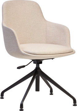 Chaise de bureau SAVINA - Beige / L : 57,0 cm x P : 52,0 cm x H : 82,5 cm