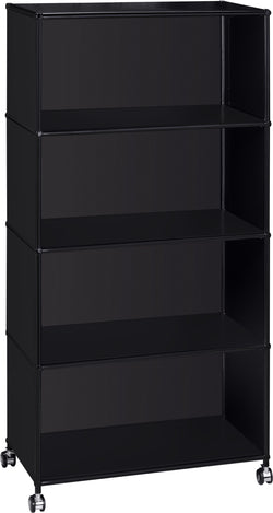 FLEXCUBE Highboard - Schwarz / B: 78.0 cm x T: 40.0 cm x H: 160.0 cm