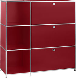 FLEXCUBE Regal - Rot / B: 115.0 cm x T: 40.0 cm x H: 118.0 cm