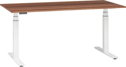 FLEXCUBE PROFI Schreibtisch höhenverstellbar - Nussbaum / B: 140.0 cm x T: 80.0 cm x H: 67.0 cm