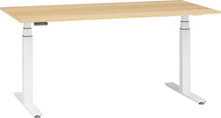 FLEXCUBE PROFI Schreibtisch höhenverstellbar - Eiche hell / B: 160.0 cm x T: 80.0 cm x H: 67.0 cm