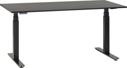 FLEXCUBE PROFI Schreibtisch höhenverstellbar - Schwarz / B: 180.0 cm x T: 80.0 cm x H: 67.0 cm