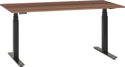 FLEXCUBE PROFI Schreibtisch höhenverstellbar - Nussbaum / B: 180.0 cm x T: 80.0 cm x H: 67.0 cm