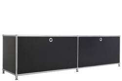 FLEXCUBE Lowboard - Schwarz / B: 152.0 cm x T: 40.0 cm x H: 43.0 cm