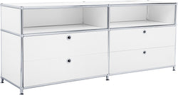 Meuble bas FLEXCUBE - Blanc / L : 152,0 cm x P : 40,0 cm x H : 62,5 cm