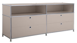 Meuble bas FLEXCUBE - Taupe / L : 152,0 cm x P : 40,0 cm x H : 62,5 cm