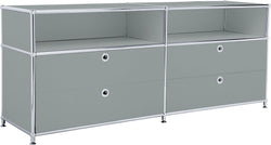 FLEXCUBE Buffet basso - Grigio / L: 152.0 cm x P: 40.0 cm x A: 62.5 cm