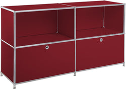 FLEXCUBE Sideboard - Rot / B: 152.5 cm x T: 40.0 cm x H: 80.5 cm