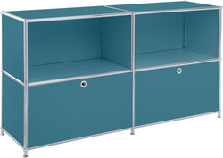 Buffet FLEXCUBE - Bleu pétrole / L : 152,5 cm x P : 40,0 cm x H : 80,5 cm