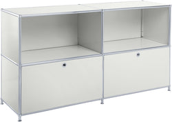 FLEXCUBE Sideboard - Hellgrau / B: 152.5 cm x T: 40.0 cm x H: 80.5 cm