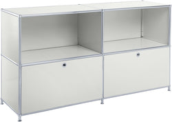 FLEXCUBE Sideboard - Hellgrau / B: 152.5 cm x T: 40.0 cm x H: 80.5 cm