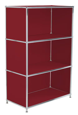 Buffet haut FLEXCUBE - Rouge / L : 77,0 cm x P : 40,0 cm x H : 118,0 cm