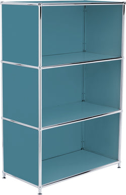 Buffet haut FLEXCUBE - Bleu pétrole / L : 77,0 cm x P : 40,0 cm x H : 118,0 cm