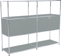 FLEXCUBE Highboard - Grau / B: 152.0 cm x T: 40.0 cm x H: 118.0 cm