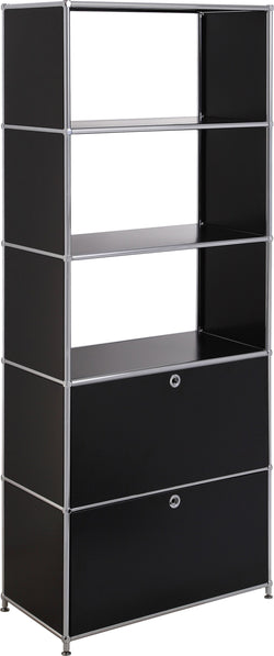 FLEXCUBE Regal - Schwarz / B: 77.0 cm x T: 40.0 cm x H: 193.0 cm