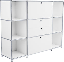 FLEXCUBE Highboard - Weiss / B: 152.0 cm x T: 40.0 cm x H: 118.0 cm